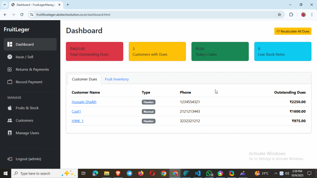FruitSeller online App